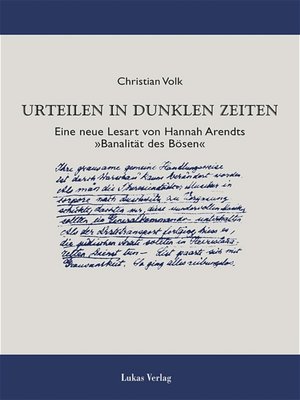 cover image of Urteilen in dunklen Zeiten